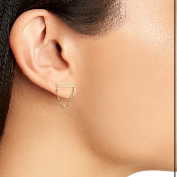 Madewell Jewelry - NWT Madewell Delicate Bar & Chain Stud Earrings